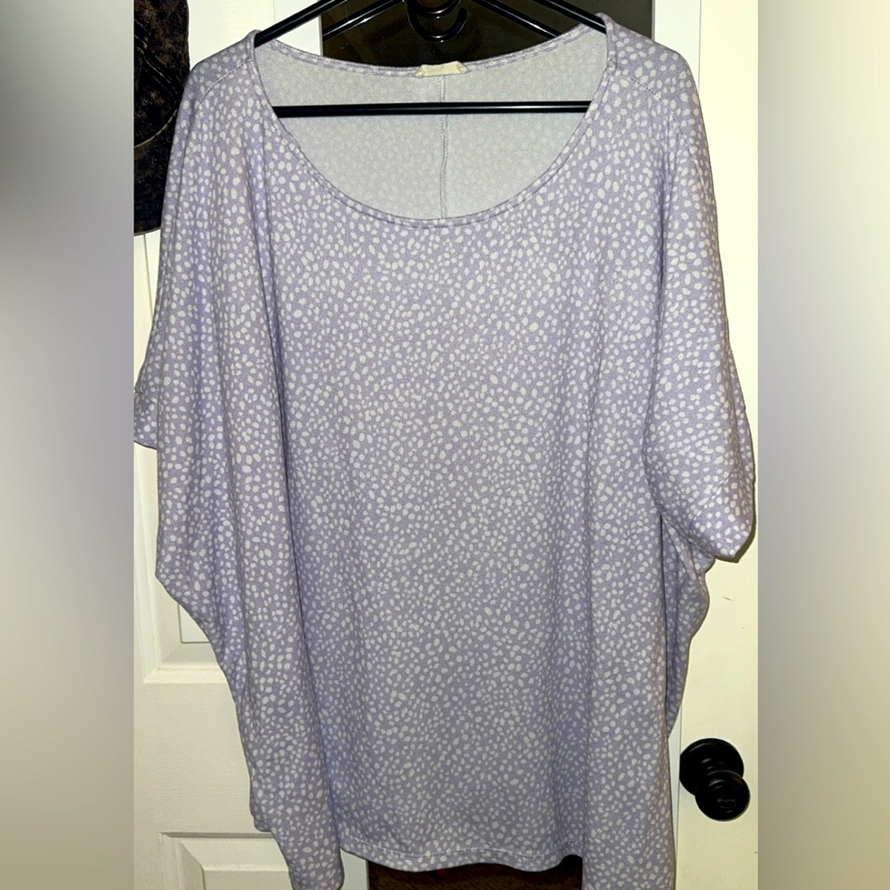 Oddy Light Purple Patterned Blouse - image 1